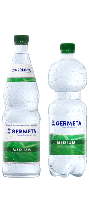 Germeta Mineralwasser Medium.